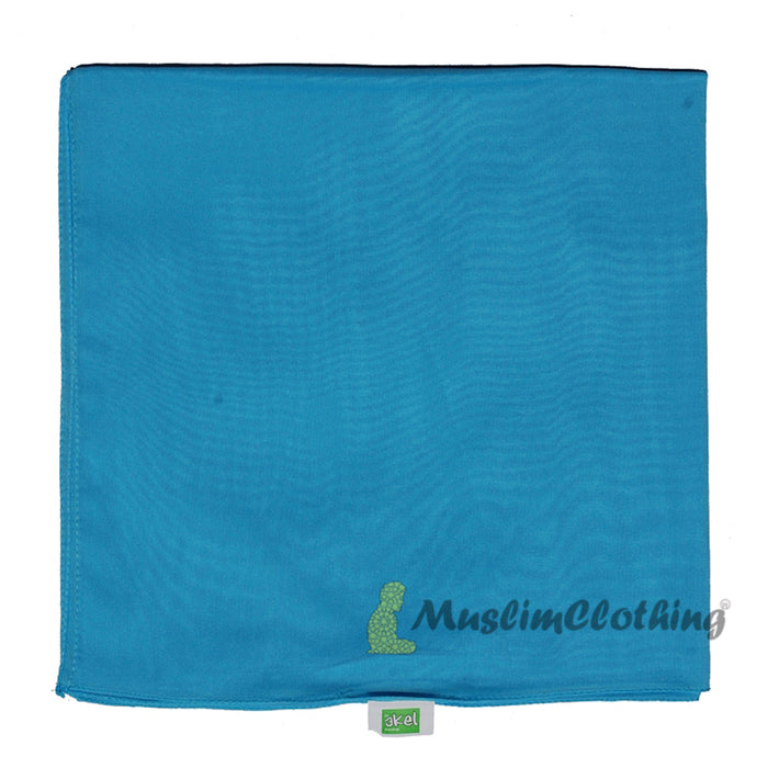 Baby Blue Borderless Chiffon Scarf Hijab Shawl Islamic Headwear