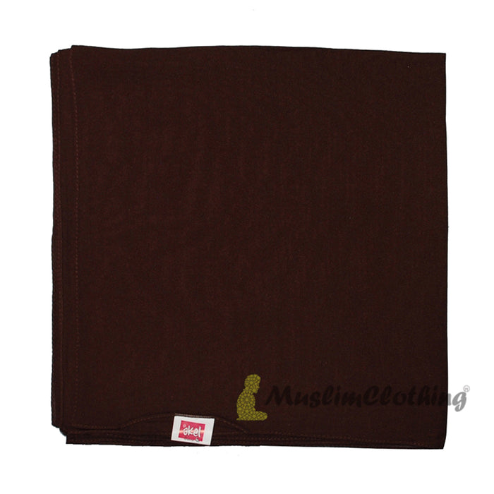 Dark Brown Borderless Chiffon Scarf Hijab Shawl Islamic Headwear