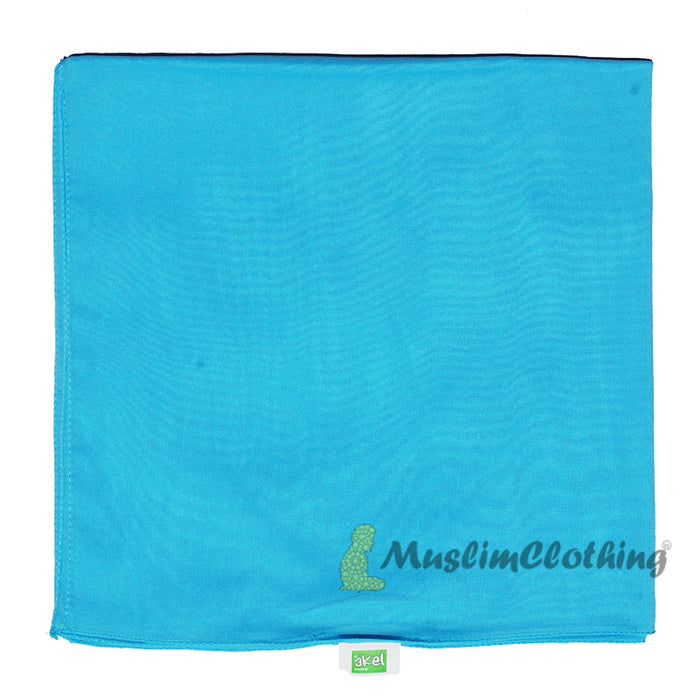 Light Blue Square Chiffon Scarf Hijab Kimar Hijabi From Turkey