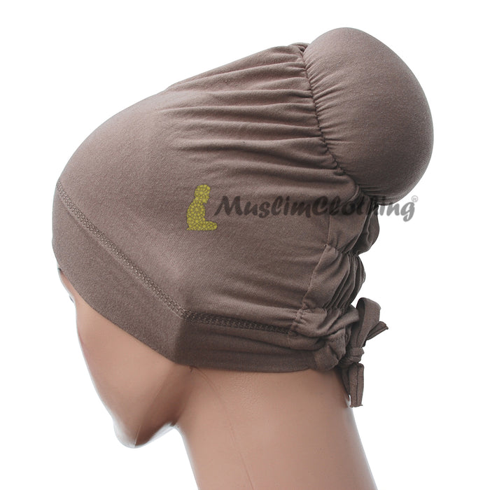 Light Gray One-Sized Soft Polyester Hair Bun Underscarf