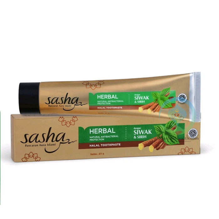Sasha Siwak Toothpaste - Herbal Antibacterial Gold with Betel Extract - 65 gr