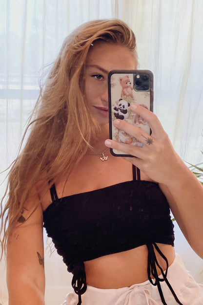 Waking Up Cinched Crop Tank