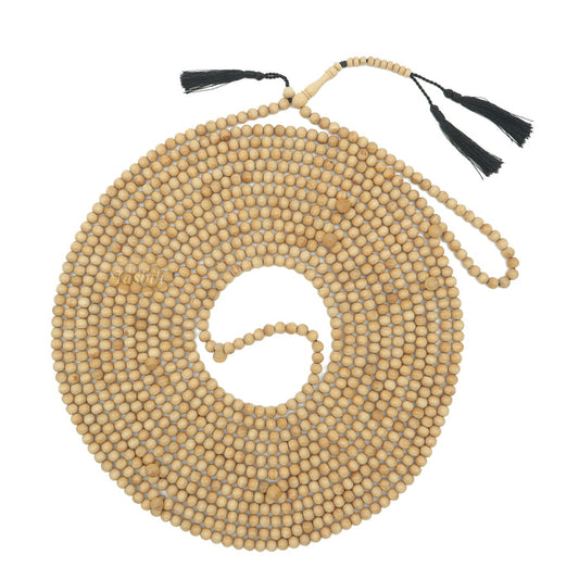 1000-Bead Citrus Wood (Kemuning) Tasbih - 8 mm Prayer Beads - Subha Misbaha with Beautiful Black Tassels