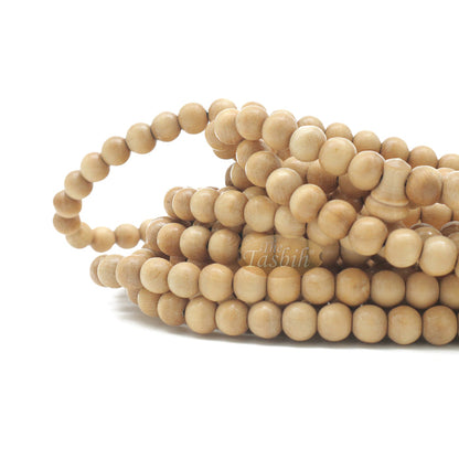 1000-Bead Citrus Wood (Kemuning) Tasbih - 8 mm Prayer Beads - Subha Misbaha with Beautiful Black Tassels