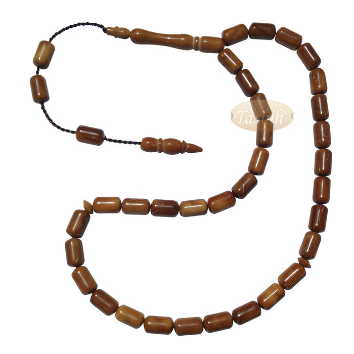 33-Bead Barrel Shape 6x10 mm Natural Color Kuka Prayer Beads Misbaha Dhikr Tasbih