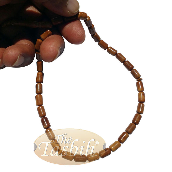 33-Bead Barrel Shape 6x10 mm Natural Color Kuka Prayer Beads Misbaha Dhikr Tasbih