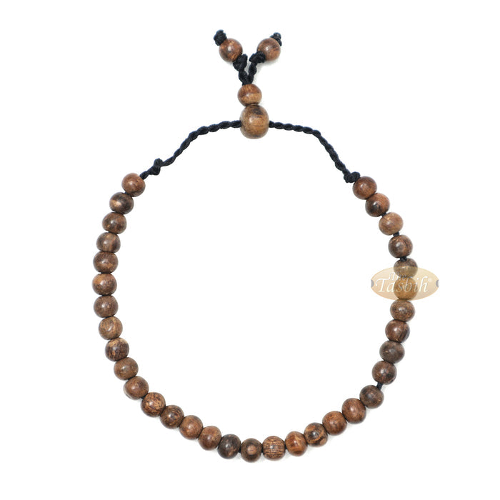 6 mm Oud Aloeswood Dhikr Tasbih Bracelet 33-Bead Adjustable Handcrafted Gift Boxed