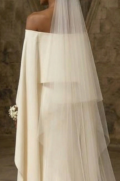 White Sheath Maxi Boho Wedding Dress with Slit