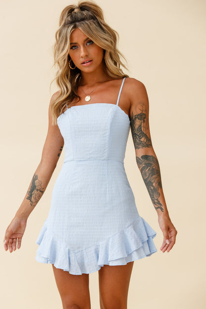 Sarah Kay Double Bow Party Dress Steel Blue