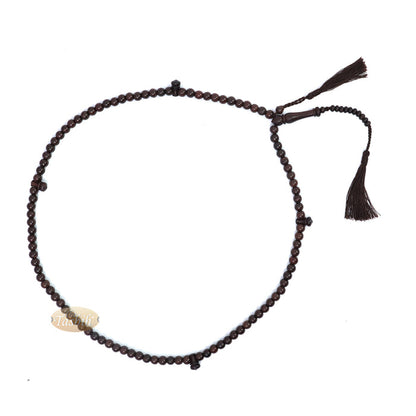 8 mm Dark Brown Tamarind Tijani Tasbih Dhikr Beads Matching Tassels