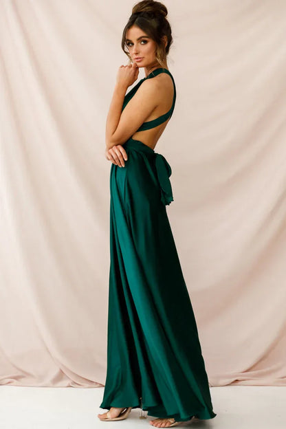 Ariana Multiway Maxi Dress Green Jade
