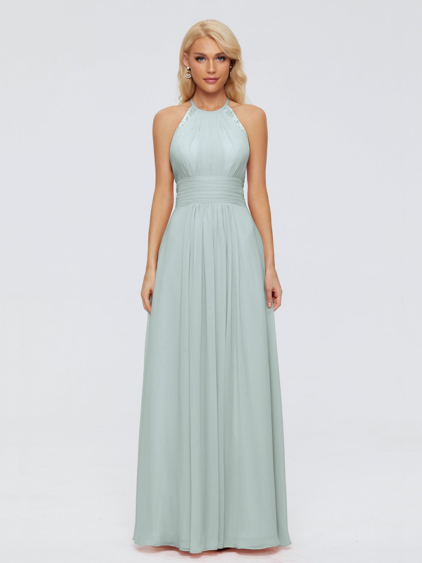 Arya Halter Chiffon Bridesmaid Dresses