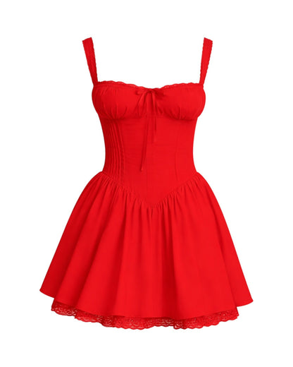 Lace Patchwork Mini Dress