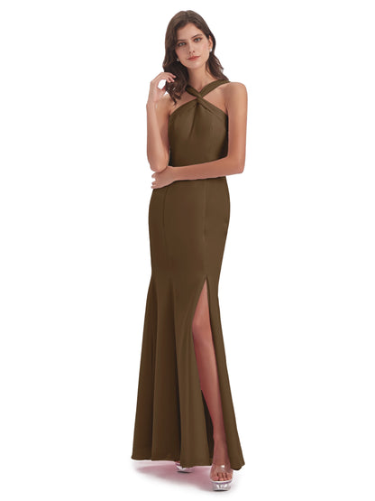 Aubrey Hourglass Halter Chiffon Bridesmaid Dresses