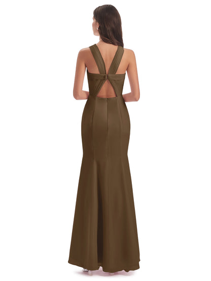 Aubrey Hourglass Halter Chiffon Bridesmaid Dresses