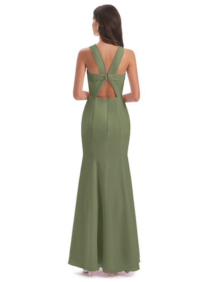 Aubrey Hourglass Halter Chiffon Bridesmaid Dresses