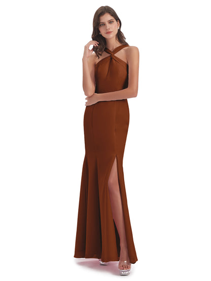 Aubrey Hourglass Halter Chiffon Bridesmaid Dresses