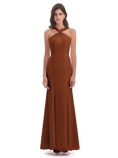 Aubrey Hourglass Halter Chiffon Bridesmaid Dresses