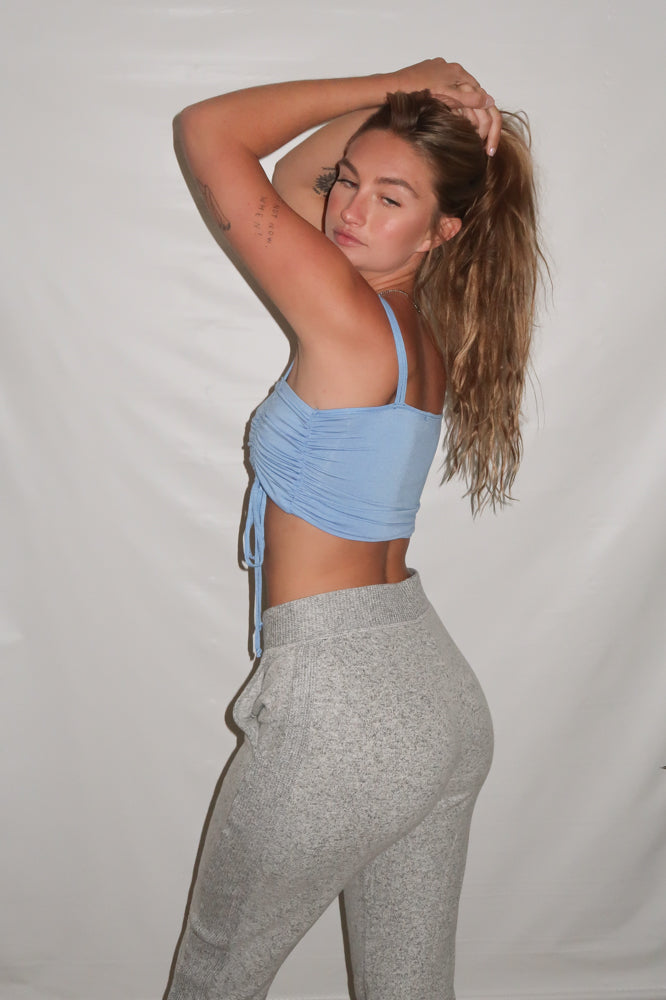 Waking Up Cinched Crop Tank