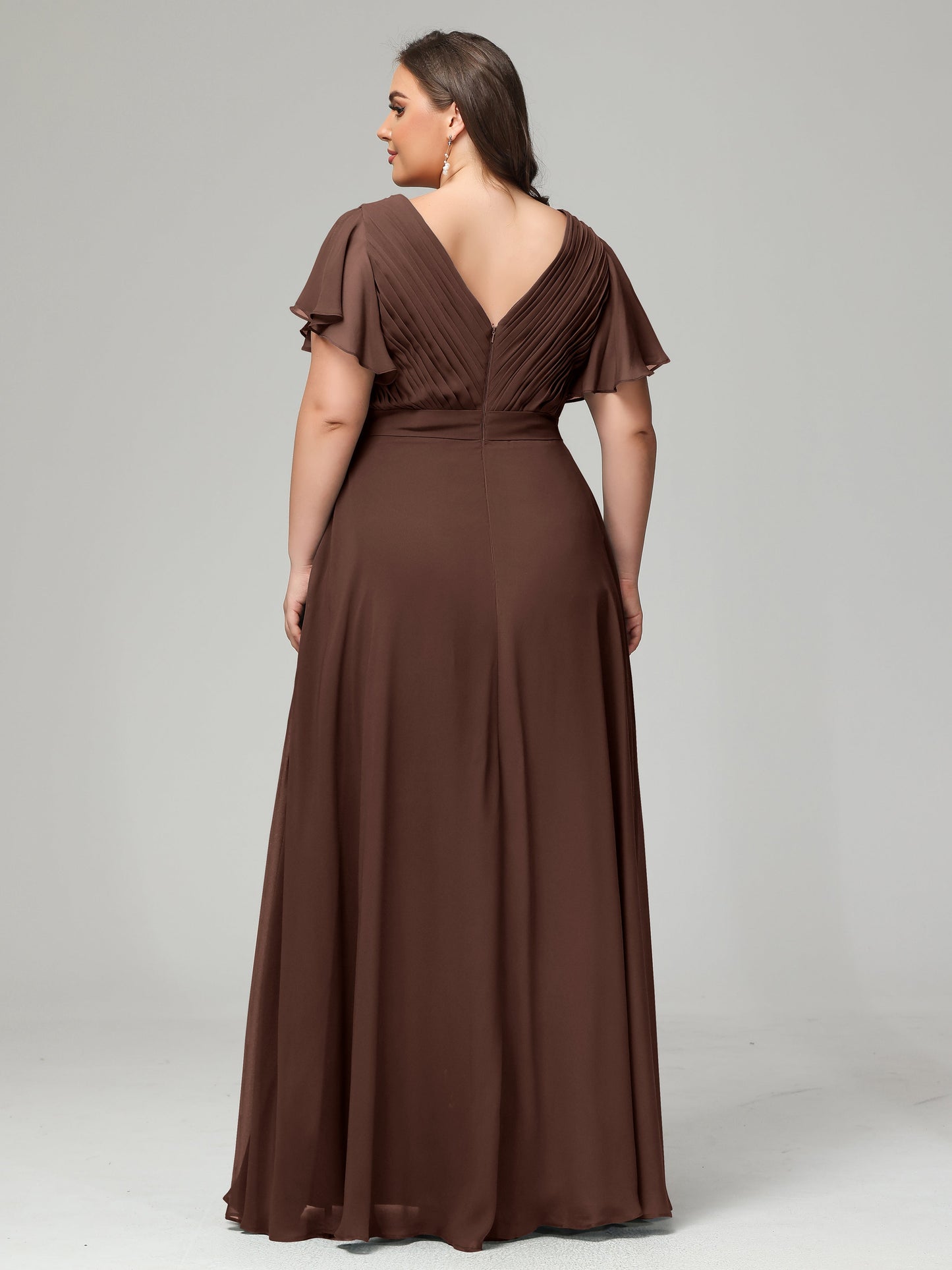 Elegant Plus Size Long Bridesmaid Dresses with Sleeves