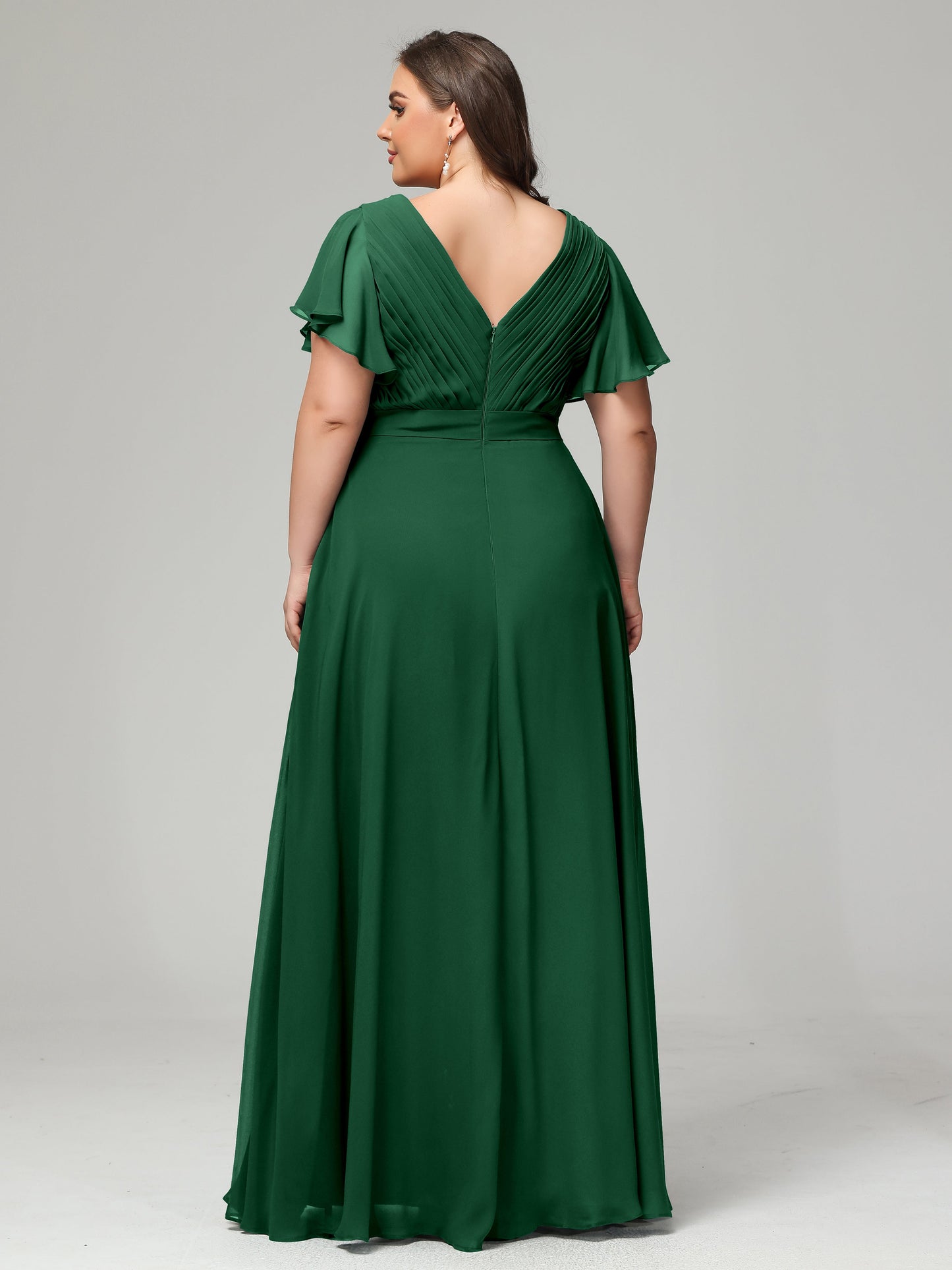 Elegant Plus Size Long Bridesmaid Dresses with Sleeves