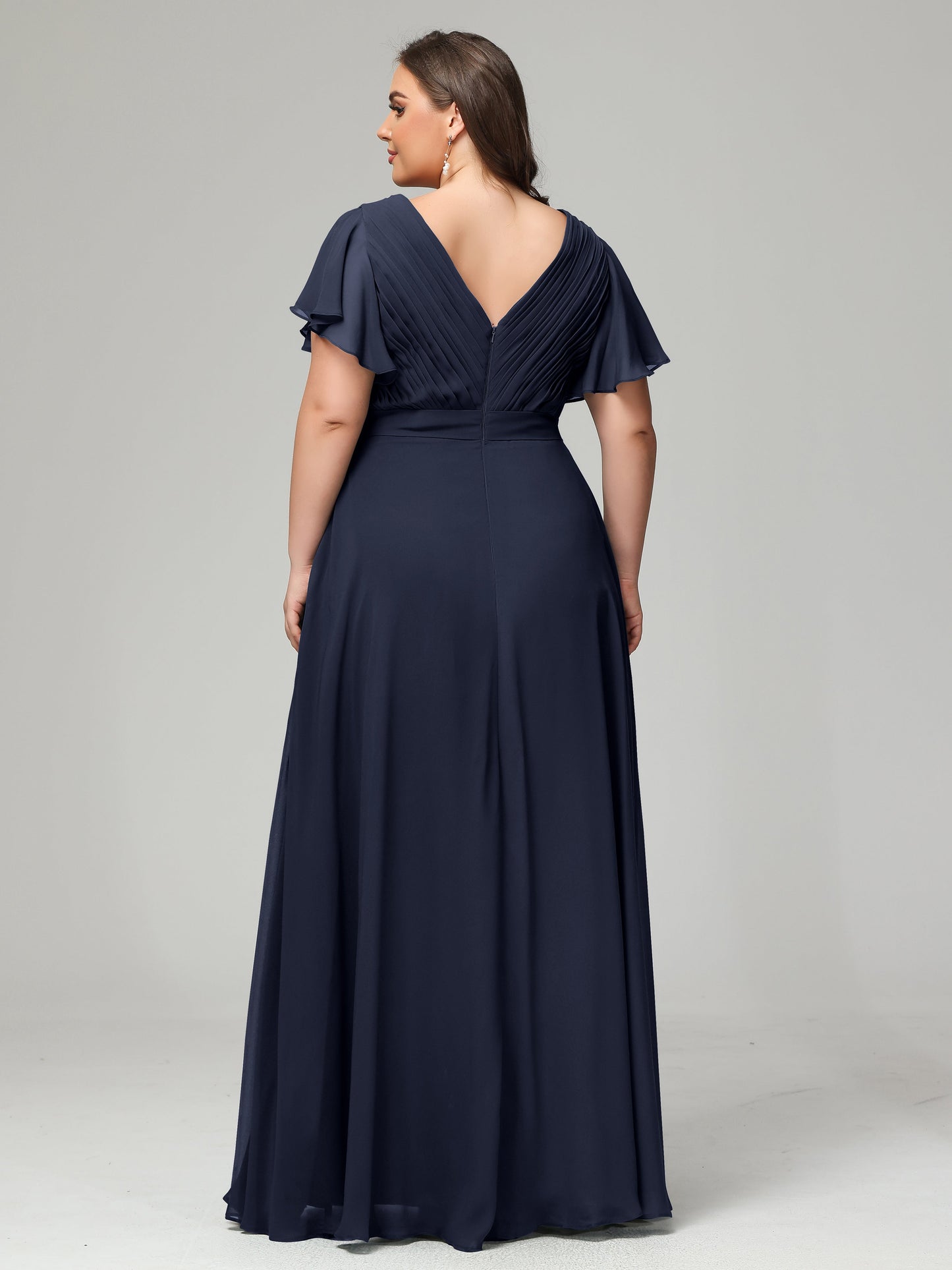 Elegant Plus Size Long Bridesmaid Dresses with Sleeves