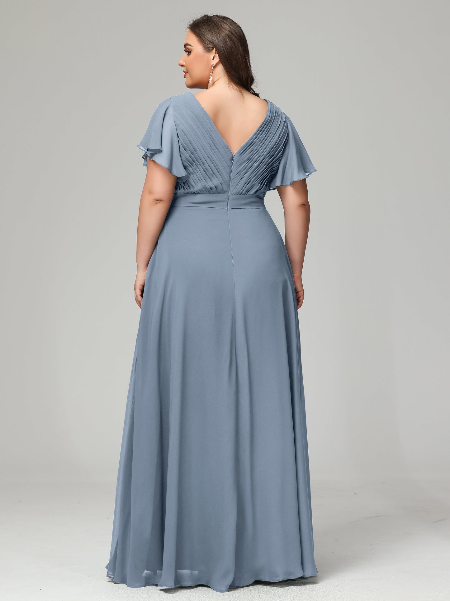 Elegant Plus Size Long Bridesmaid Dresses with Sleeves