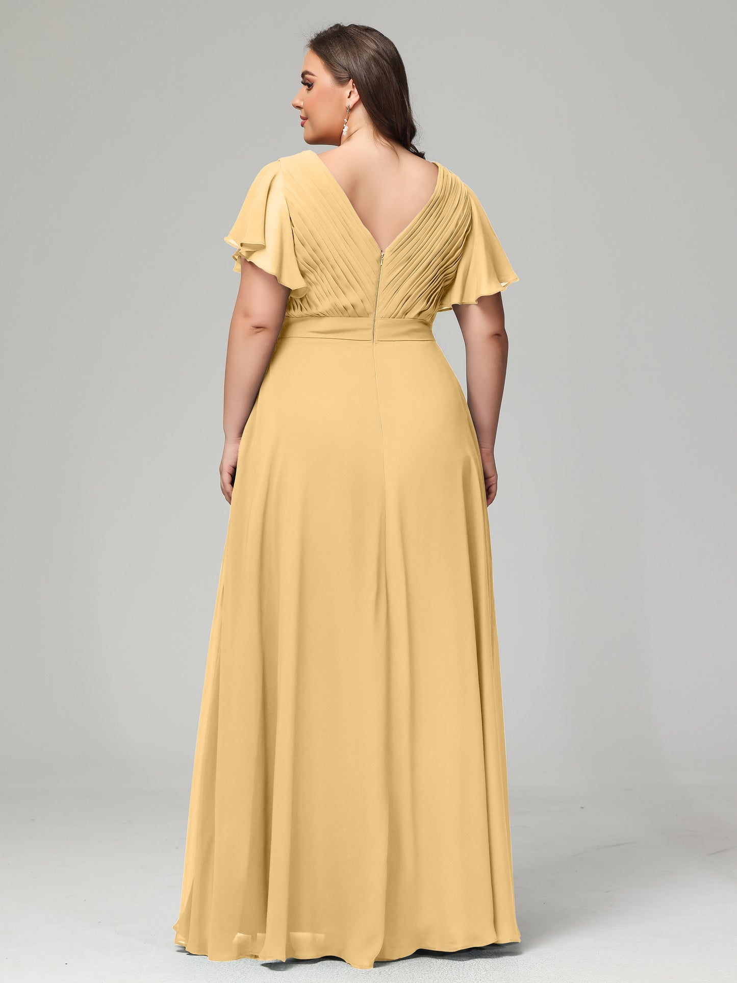 Elegant Plus Size Long Bridesmaid Dresses with Sleeves