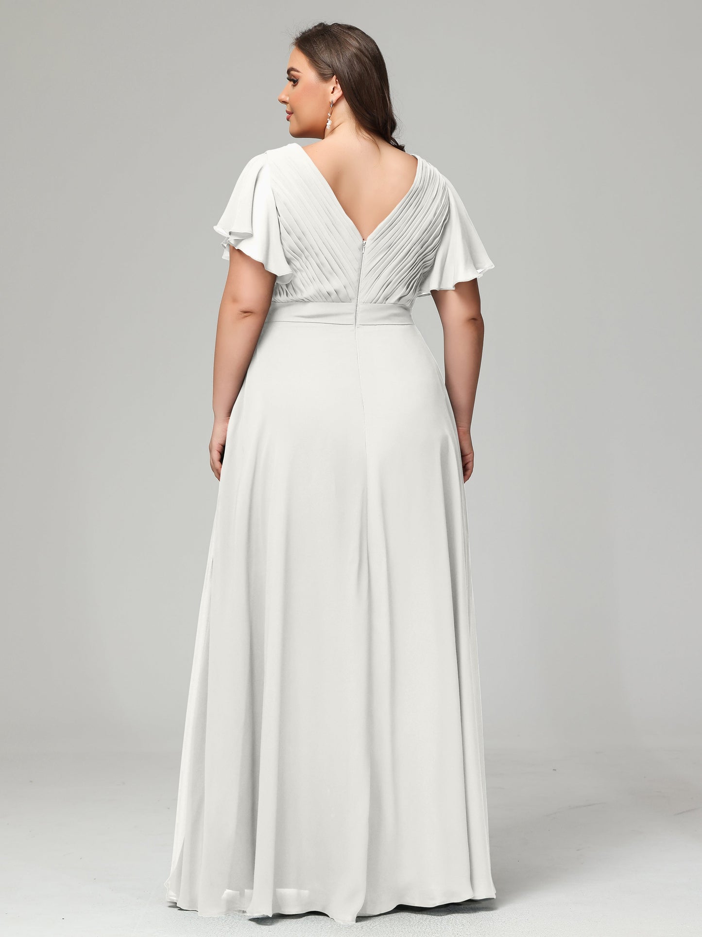 Elegant Plus Size Long Bridesmaid Dresses with Sleeves