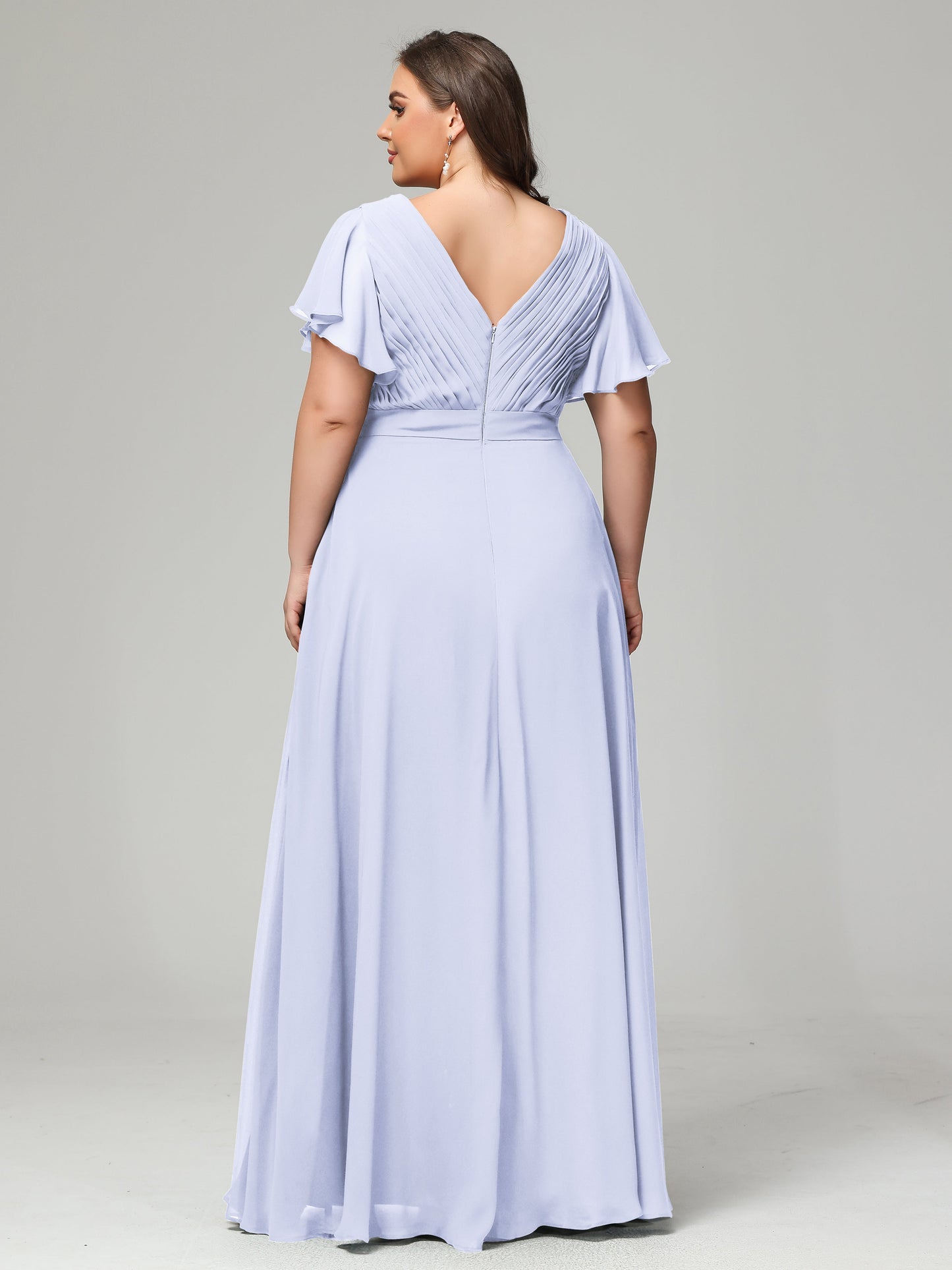 Elegant Plus Size Long Bridesmaid Dresses with Sleeves