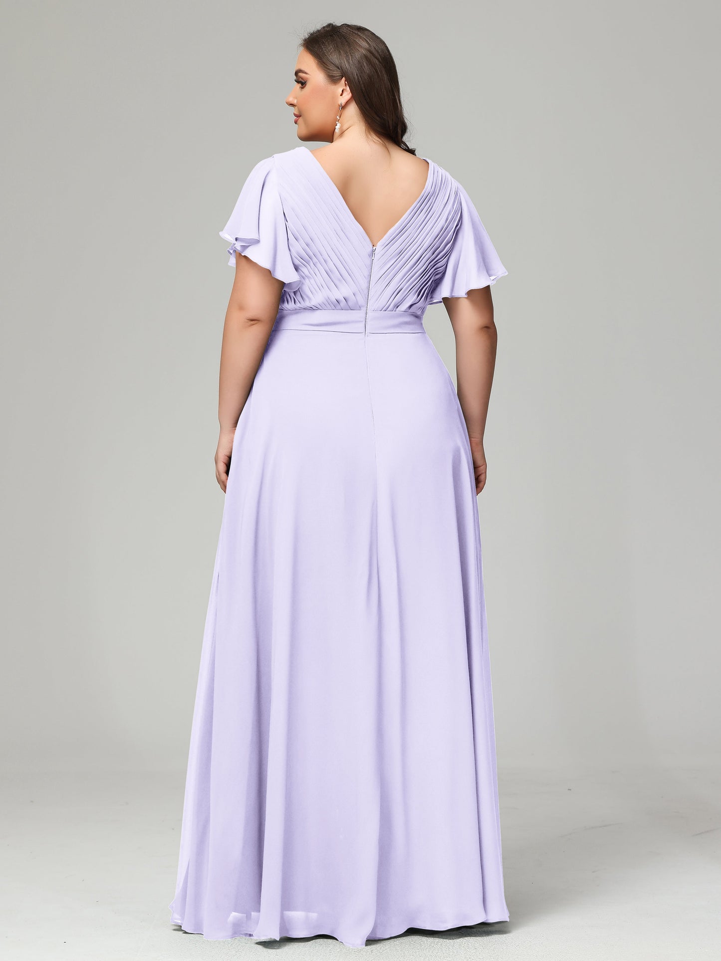Elegant Plus Size Long Bridesmaid Dresses with Sleeves