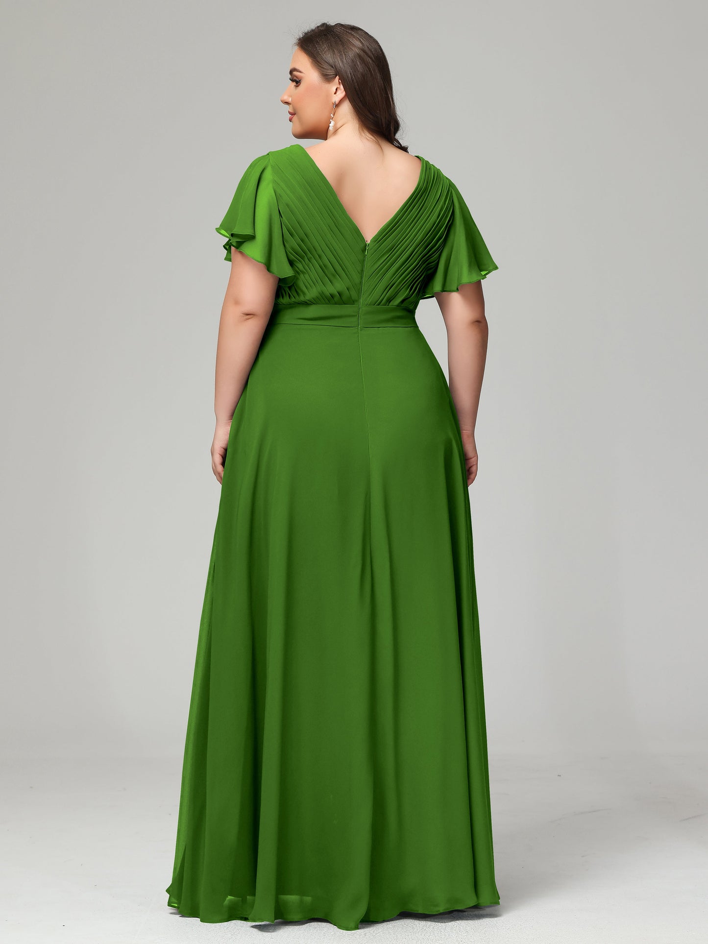 Elegant Plus Size Long Bridesmaid Dresses with Sleeves