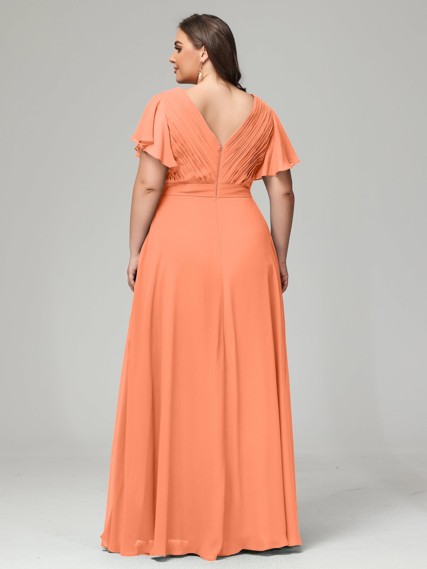 Elegant Plus Size Long Bridesmaid Dresses with Sleeves