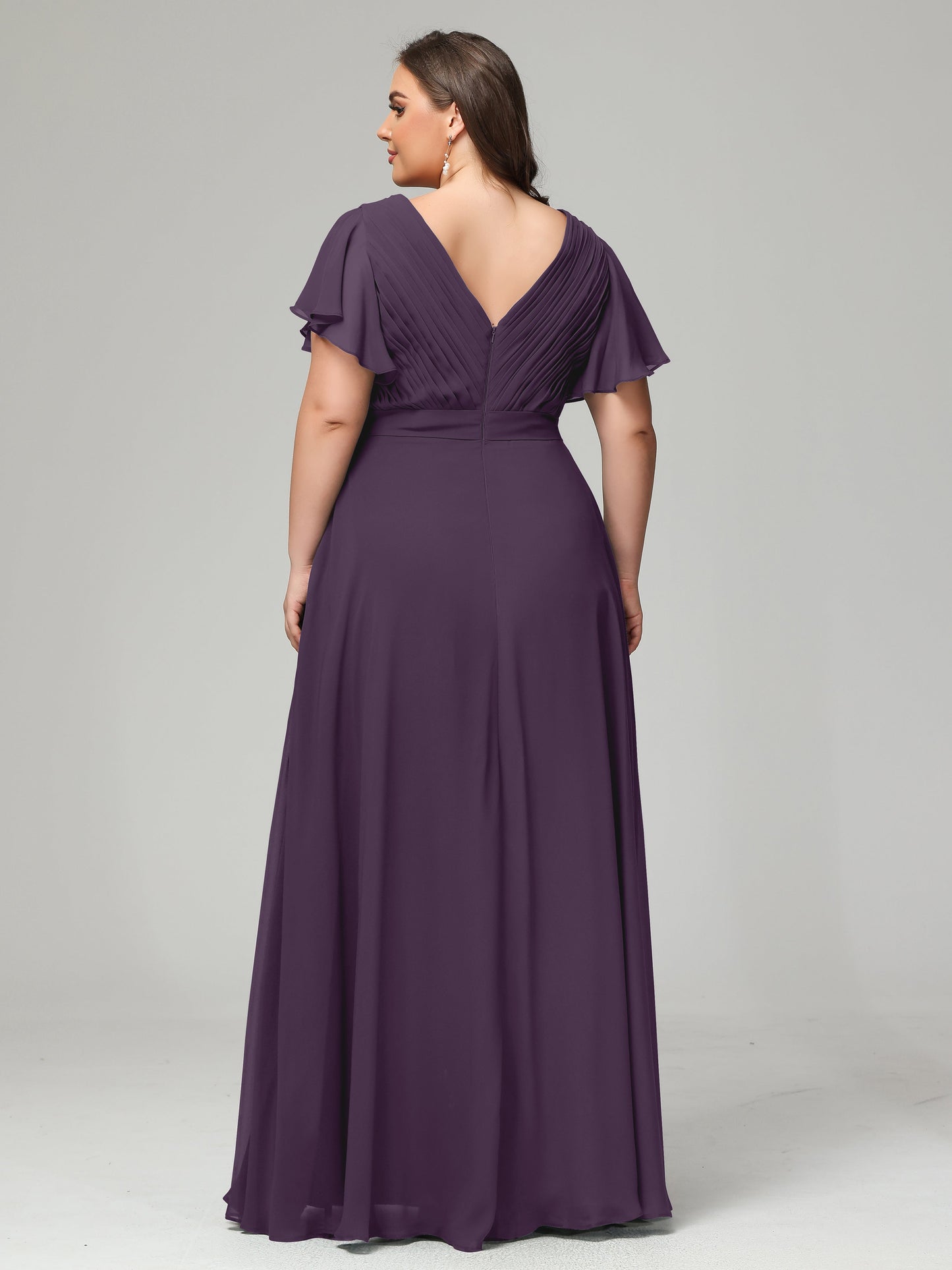 Elegant Plus Size Long Bridesmaid Dresses with Sleeves