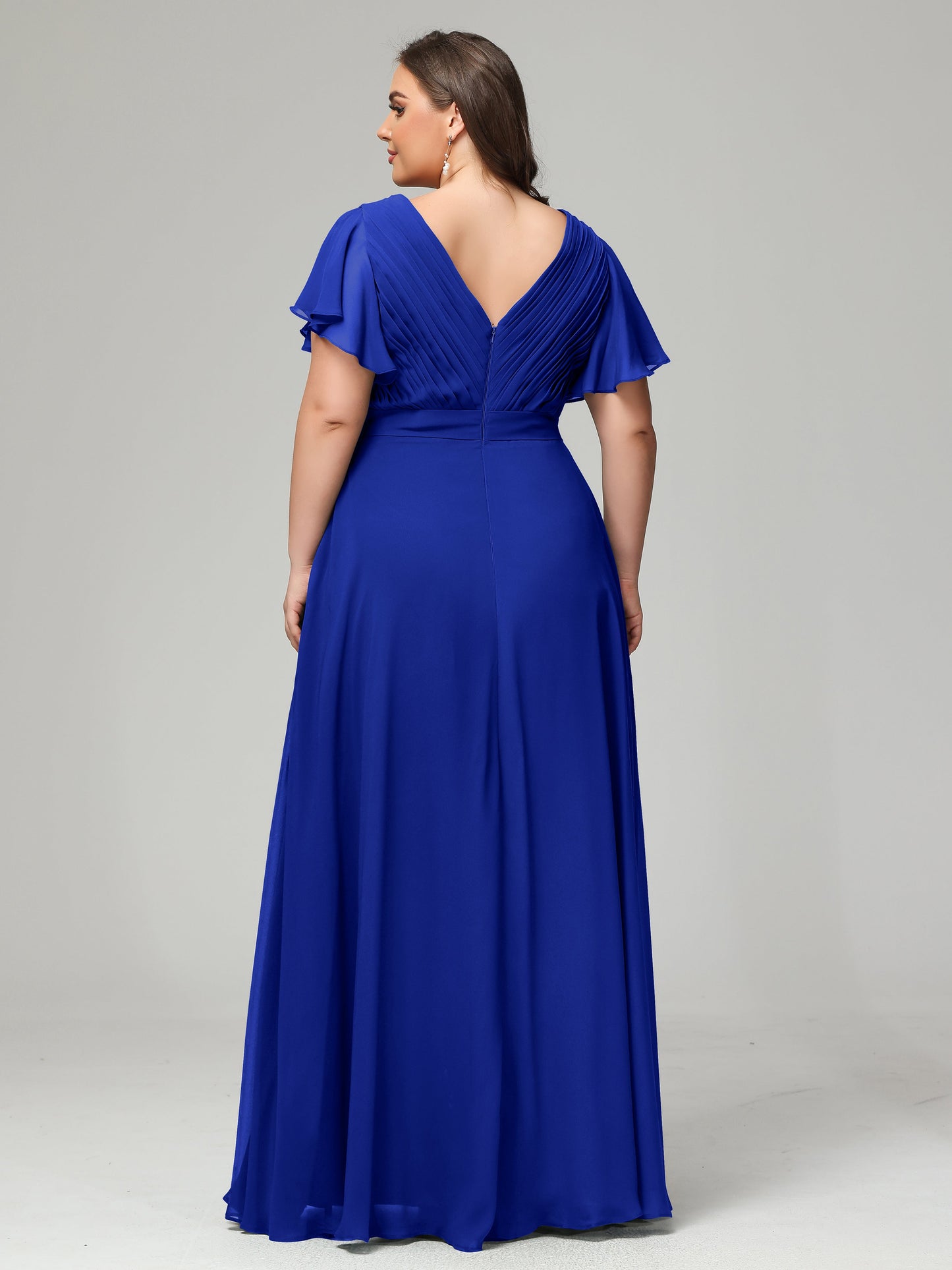 Elegant Plus Size Long Bridesmaid Dresses with Sleeves