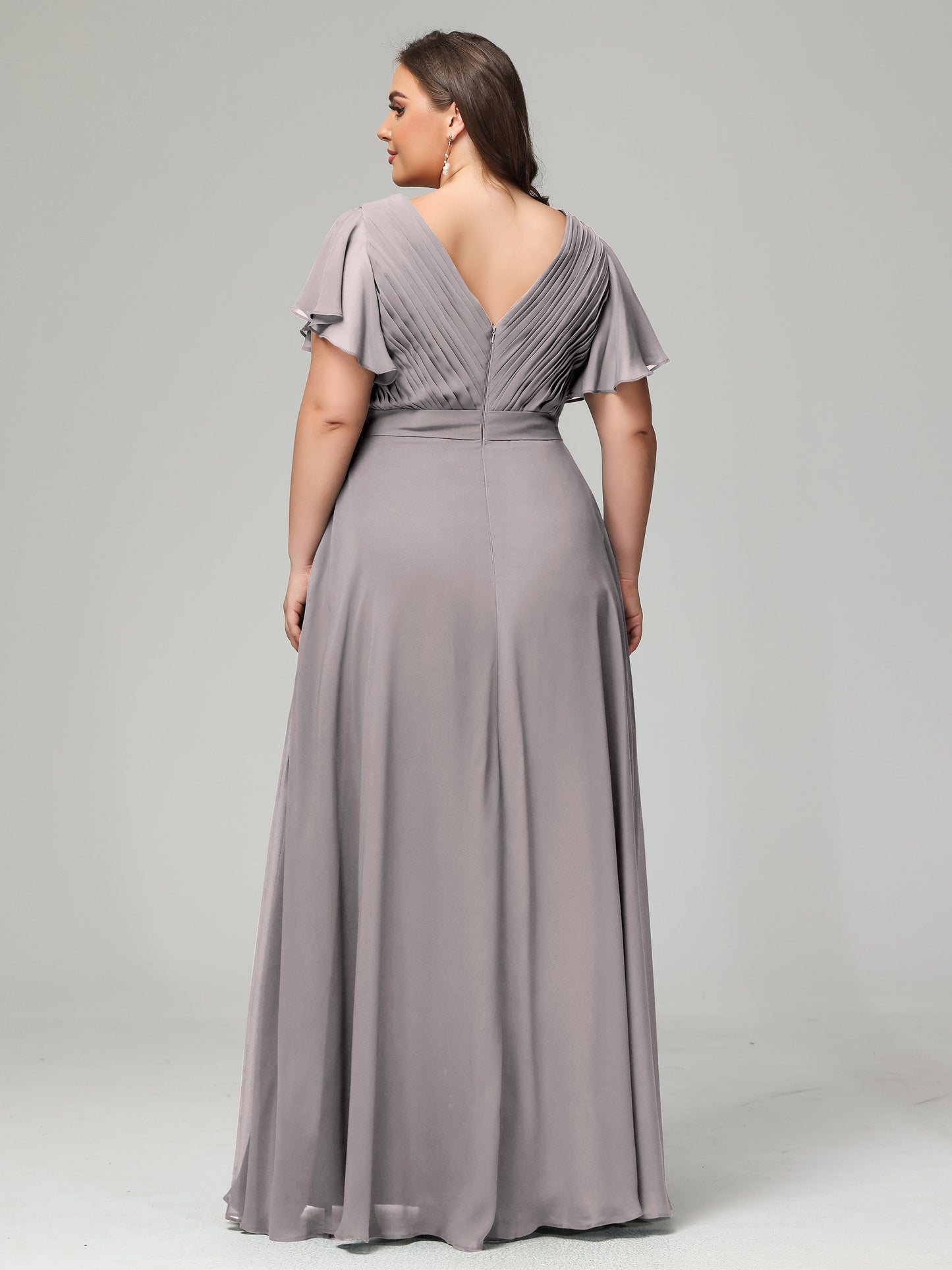Elegant Plus Size Long Bridesmaid Dresses with Sleeves