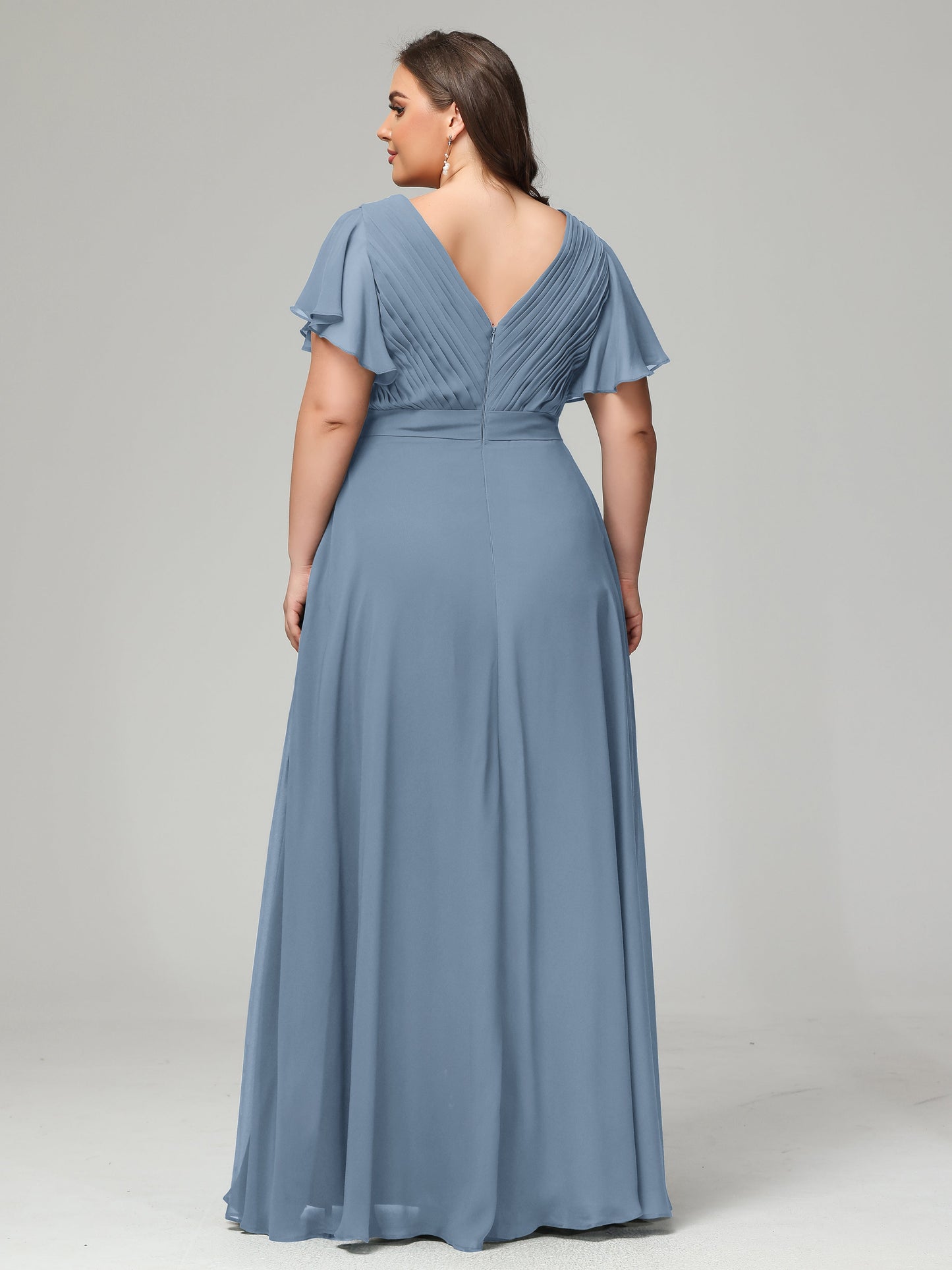 Elegant Plus Size Long Bridesmaid Dresses with Sleeves