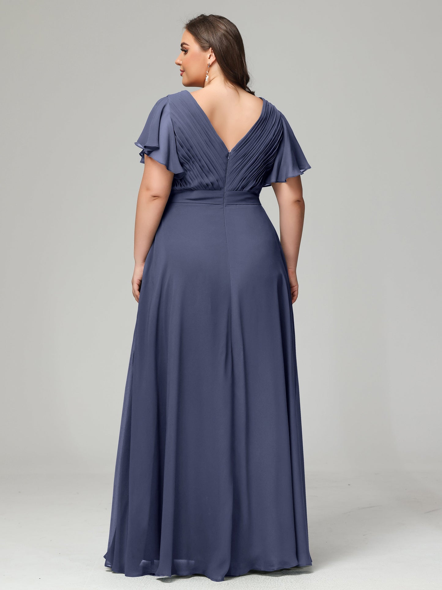Elegant Plus Size Long Bridesmaid Dresses with Sleeves