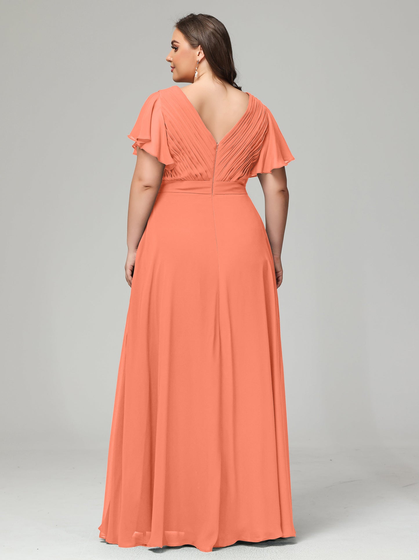 Elegant Plus Size Long Bridesmaid Dresses with Sleeves