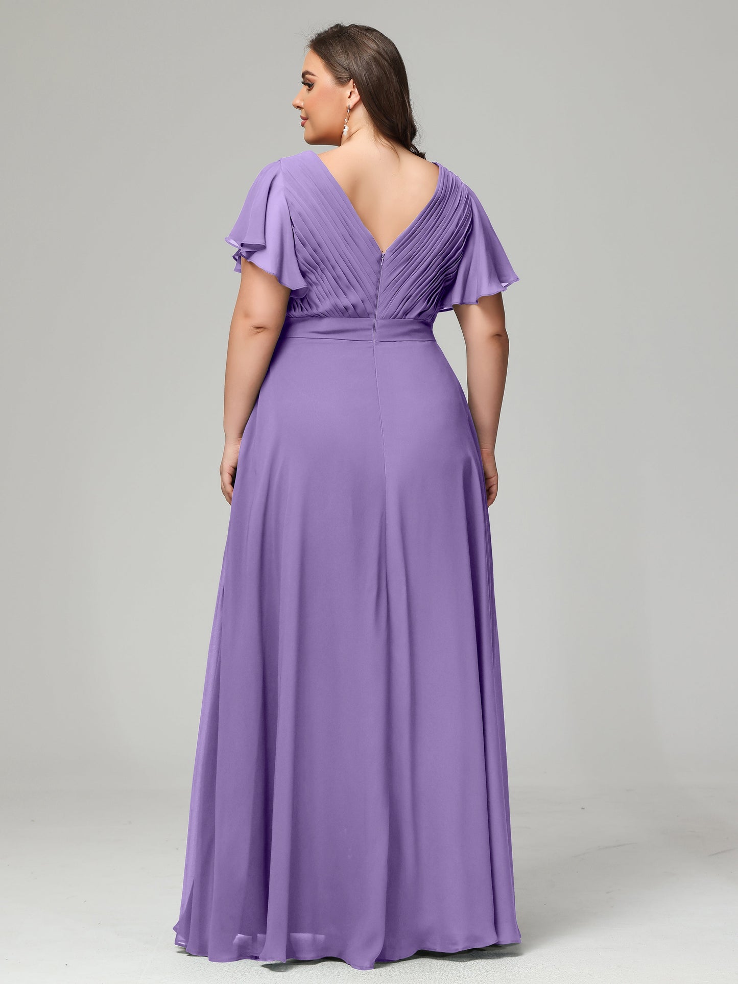 Elegant Plus Size Long Bridesmaid Dresses with Sleeves