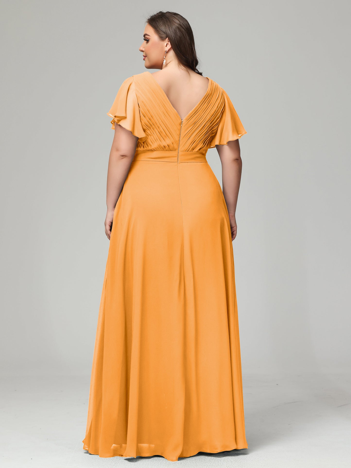 Elegant Plus Size Long Bridesmaid Dresses with Sleeves