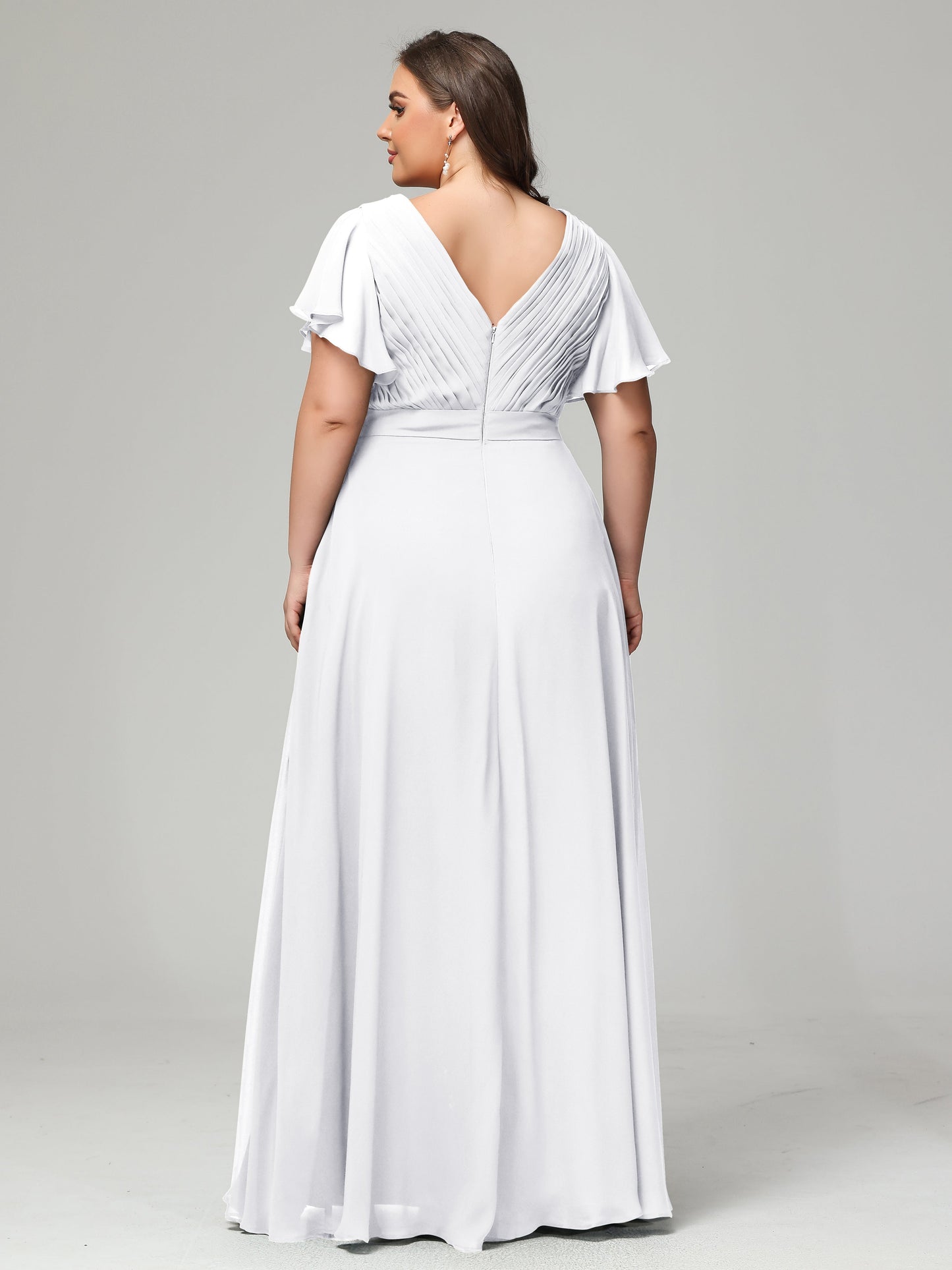 Elegant Plus Size Long Bridesmaid Dresses with Sleeves