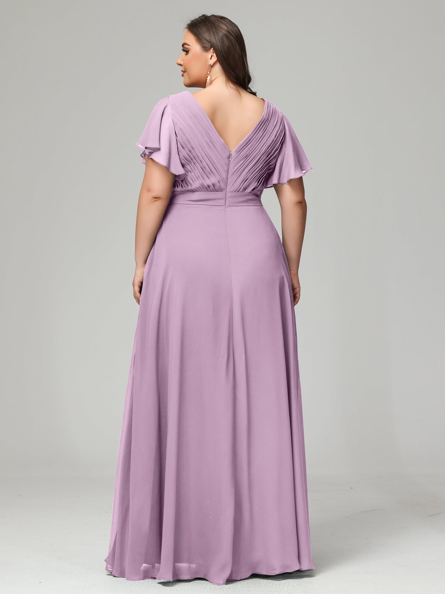 Elegant Plus Size Long Bridesmaid Dresses with Sleeves