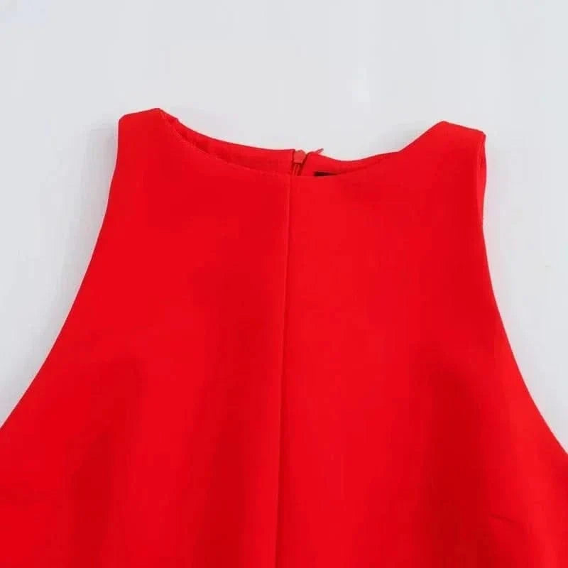 Mabel Love Co Scarlet Cut-Out Mini Dress