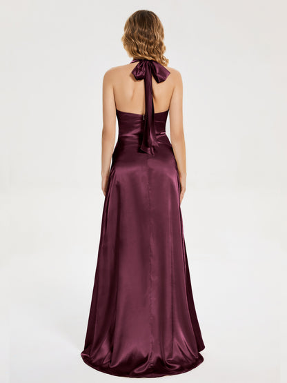 Mariana Halter Backless Soft Satin Bridesmaid Dress