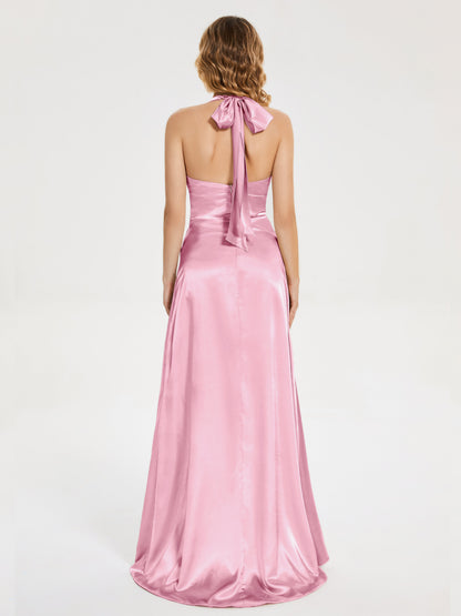 Mariana Halter Backless Soft Satin Bridesmaid Dress