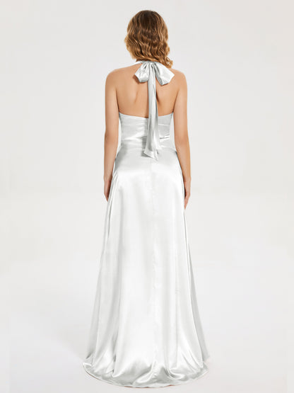 Mariana Halter Backless Soft Satin Bridesmaid Dress