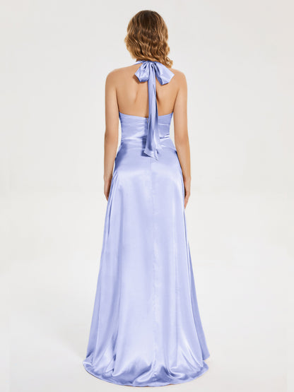 Mariana Halter Backless Soft Satin Bridesmaid Dress