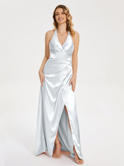 Mariana Halter Backless Soft Satin Bridesmaid Dress
