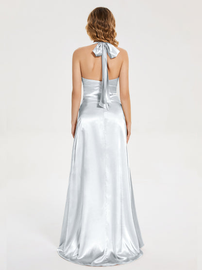 Mariana Halter Backless Soft Satin Bridesmaid Dress